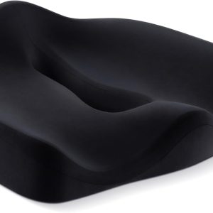 Ergonomic Office Seat Cushion for Tailbone Pressure Relief - Memory Foam Seat Pad for Comfort & Posture Improvement - Ideal for Office Chair,Desk Chairs,Car Seats,Wheelchairs,Home&Office Use(Black)