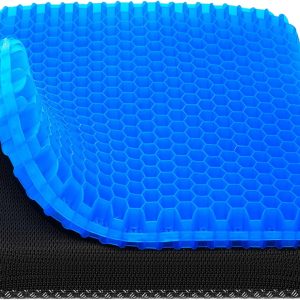 Gel Seat Cushion, Cooling seat Cushion (Super Large & Thick), Breathable Honeycomb Design Absorbs Pressure Points Seat Cushion, Gel Cushion for Office Chair, Home Car seat Cushion for Wheelchair